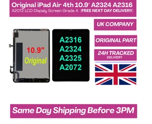 Original iPad Air 4th 10.9" A2324 A2316 A2072 LCD Grade A FREE NEXT DAY DEL - Afbeelding 1 van 5