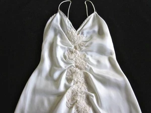 Rare Vintage Dynasty Show Gown Nolan Miller S Fitted Lacy Ivory Satin Remarque - Picture 1 of 8