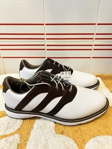 Adidas MC Z-Traxion Blanco Marrón Zapatos de Golf Clásicos IG0910 Para hombres Talla 11.5 NUEVO - Imagen 1 de 5