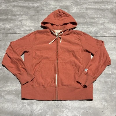 Champion Todd Snyder Zip Up Sweatshirt Men's Medium Salmon Pink Hoodie Cotton - Image 1 of 4