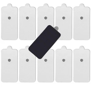 10-Pack Large TENS Electrode Pads - 3.5mm Snap Connectors - High Conductivity... - Picture 1 of 6