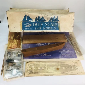 VTG Marine Model Co Joe Lane Hull Model 1082 Wooden Wood Ship Kit w Box 1958 NOS - Picture 1 of 13