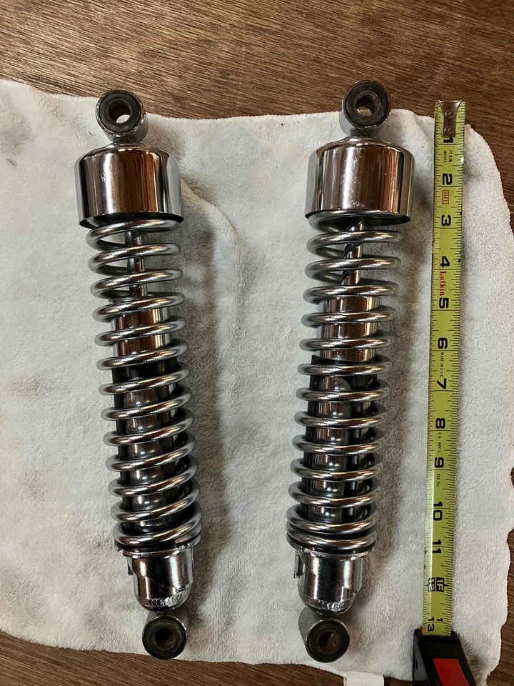 harley davidson 883 1200 sportster chrome rear shocks 12 3/4 cc - Image 1 of 4