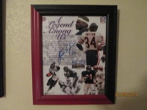 WALTER PAYTON SIGNED  & FRAMED HALL OF FAME 8X10 PHOTO BEARS RIP-PSA/DNA P40390 - Picture 1 of 1