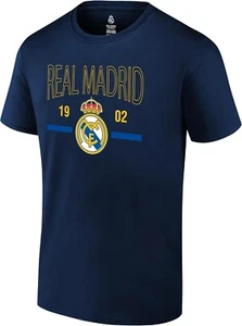 Camiseta de fútbol con licencia oficial del Real Madrid 2025 Camiseta de algodón para el hogar color azul marino - Imagen 1 de 4