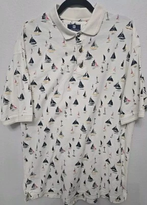 Camisa Polo Givenchy Velero Vintage Años 90 Estampado Completo Adulto Ropa Activa XL Foto 1 de 4