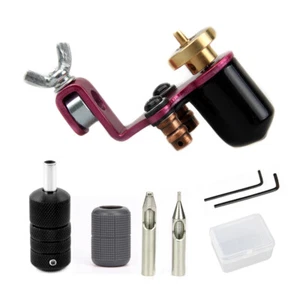 Aluminum Rotary Tattoo Machine Shader Liner With Grip Tips Grip Cover Purple - Picture 1 of 7