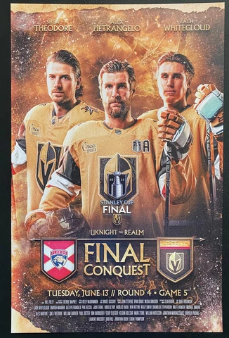 2023 VEGAS GOLDEN KNIGHTS STANLEY CUP FINALS POSTER R4 GAME 5  **SC CHAMPIONS** Cover