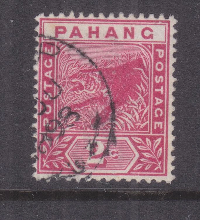 PAHANG,1891 年老虎,2c。 玫瑰,二手 — 第 1/1 张图片