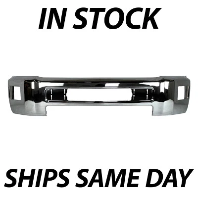 NEW Chrome Steel Front Bumper for 2015-2019 Chevy Silverado 2500 3500 HD w/ Fog - Image 1 of 4
