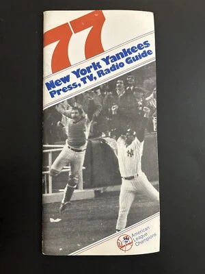 Guía de medios 1977 de los Yankees de Nueva York Thurman Munson Roy Blanco Reggie Jackson Foto 1 de 2