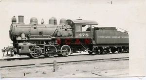 3BB445 RP 1930s/40s CHICAGO GREAT WESTERN RAILROAD 060 LOCO #478 - Picture 1 of 1