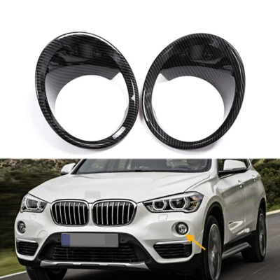 🔥 Cubierta de luz antiniebla delantera de fibra de carbono 2 piezas para BMW X1 F48 2016-2019 🔥 Foto 1 de 4