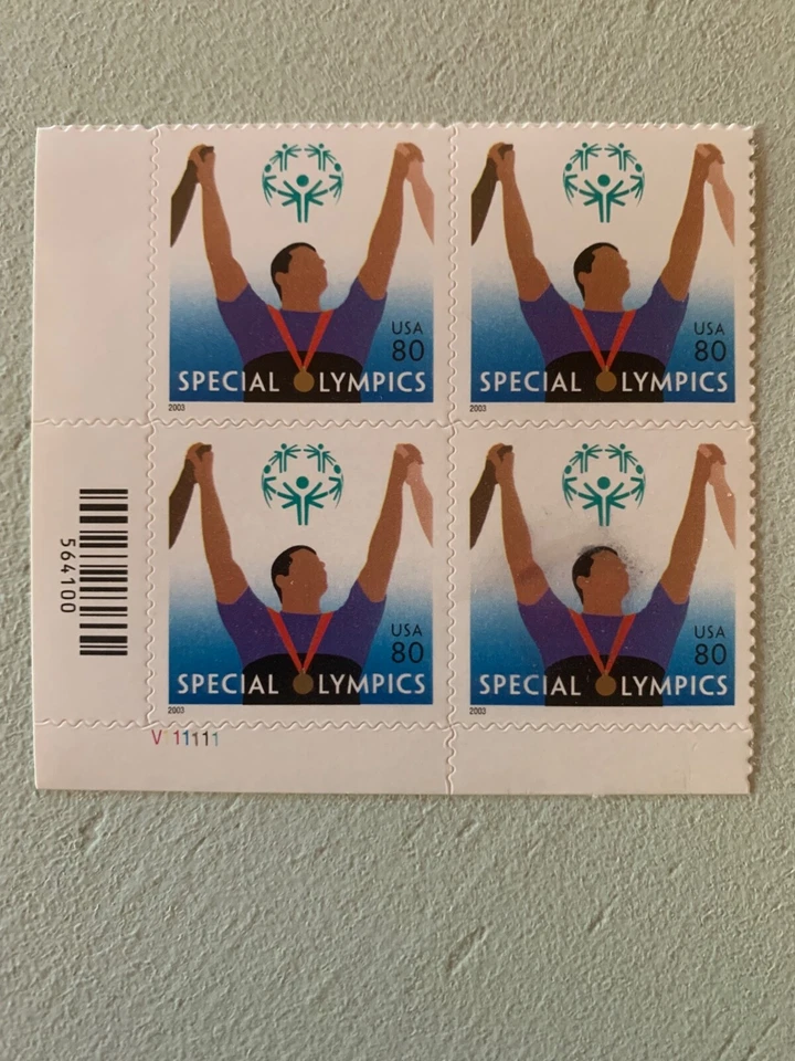 US Stamps SC# 3771 Special  Olympics 80c PB MNH 2003 - Image 1 of 1