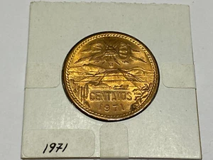 1971 MEXICO 20 CENTAVOS COIN KM#439, BRONZE CIRCULATED - Picture 1 of 8