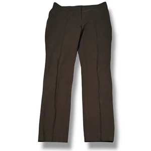 Akris Punto Pants Womens 12 Brown Viscose Brown Pleated Straight Pull-On Trouser - Picture 1 of 9