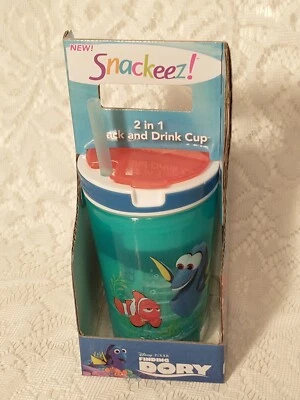 Disney Pixar Dory Snackeez 2 In 1 Snack and Drink Cup tblae1 - Image 1 of 4