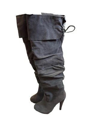 Baker’s 靴子 Lila 尺码 10,灰色麂皮绒及膝高 — 第 1/4 张图片
