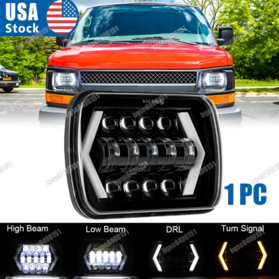 Faro LED halo 7x6" para Chevrolet Express 2500 3500 1500 Astro Cargo Van G10 Foto 1 de 4
