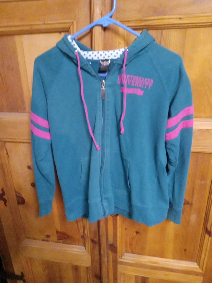 Sudadera con Capucha Ed Hardy Verde Heartbreaker University Cremallera Talla XL para Niñas Foto 1 de 3