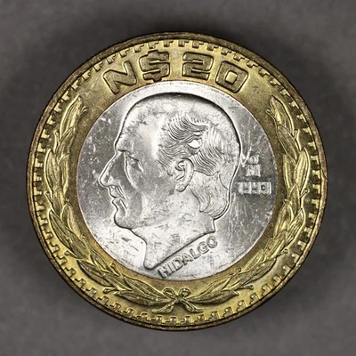 1993 Mexico Silver Bimetallic 20 Pesos Uncirculated - Image 1 of 2