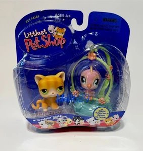 Littlest Pet Shop Pet Pairs: #11 Cat Shorthair & #12 Parakeet Bird - Picture 1 of 4