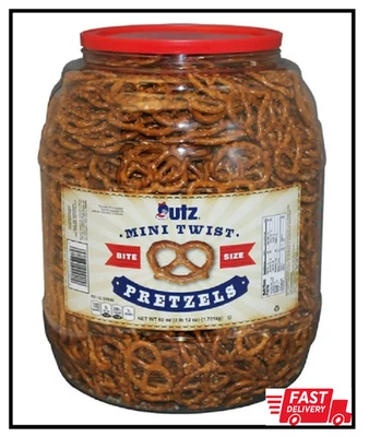 2 PACK - Utz Mini Twist Pretzels 60 oz. (Total 120 oz.) Low Fat Low Sugar Foto 1 de 3