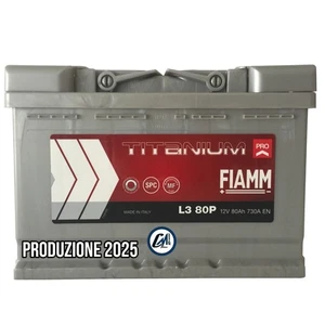 BATTERIA AUTO FIAMM L380P TITANIUM PRO 80 Ah 730A Polo Positivo Destra 80AH - Foto 1 di 15