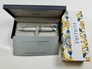 Leonardo Furore Weiß Salz Füllfederhalter feine Feder Rhodiumrand - Bild 1 von 8