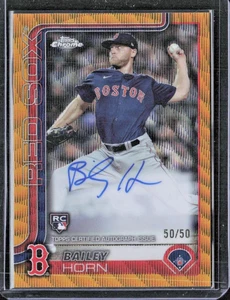 Autografo 2025 Topps Chrome Gold Wave 50/50 #RA-BHO Bailey Horn RC - COME NUOVO - Foto 1 di 2