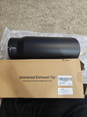 Parafuso na ponta de escape diesel 5" entrada 6" saída 15 polegadas de comprimento preto - Imagem 1 de 4