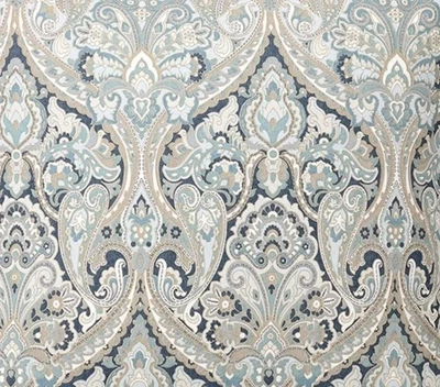 Pottery Barn Mackenna Paisley Blue Organic 100% Cotton Percale KING Sham New - Image 1 of 4