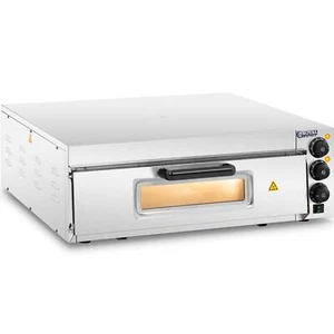 Pizzaofen Flammkuchenofen Pizza Backofen Glastür 1 Kammer 350 °C Ø 60 cm - Bild 1 von 7