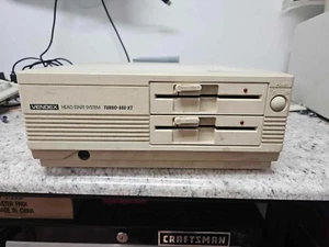 Clean Vintage Retro Vendex Headstart Turbo 888 XT Desktop Computer 2x Floppy - Photo 1/13