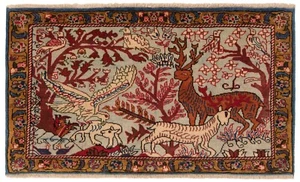 Alfombra persa anudada a mano Sarough 54x95 cm-fina, oriental, alfombra, alfombra, gris - Imagen 1 de 6