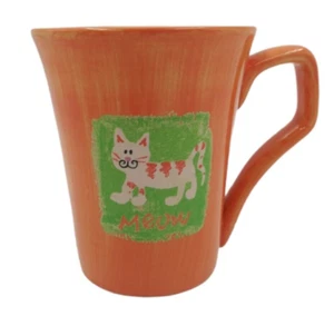 Taza de café Russ Berrie naranja gato atigrado taza cerámica coleccionable regalo felino - Imagen 1 de 4