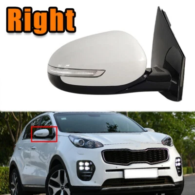 Conjunto de espejo retrovisor derecho blanco 8 pines para KIA Sportage KX5 QL 2016-2019 Foto 1 de 3