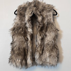Ci Sono By Cavalint Womens Faux Fur Vest Jacket Lined Brown Size Medium