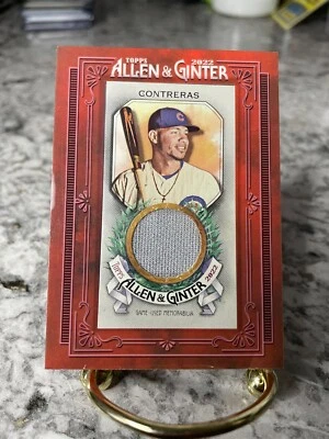 2022 Topps Allen & Ginter WILSON CONTRERAS Game-Used Jersey CHICAGO CUBS #MFR-WC - Image 1 of 2
