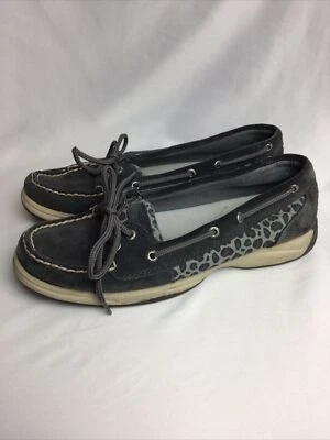 Zapatos Sperry Top Siders para mujer talla 7,5 cubierta de barco gris animal estampado de gato Foto 1 de 4