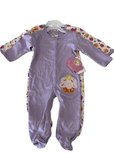 Sweet & Soft Baby Bodysuit Set Footed Cupcake Print Size 3-6 Months - Picture 1 of 12