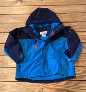 Columbia Kid’s Full Zip Hooded jacket size XXS Blue Sf1 - Picture 1 of 8