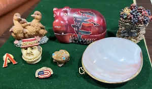 Junk drawer lot figurines Pins Trinkets Vintage Collectible Pieces Rare - Picture 1 of 12
