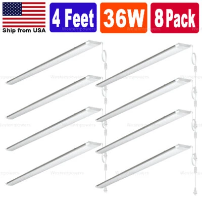 8 Pack LED Shop Light Utility Ceiling Garage Workshop surface Mount LED 36W - Image 1 of 4