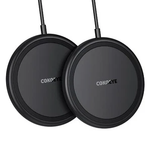 COKOEYE Wireless Charger 15W Max Fast Wireless Charging Pad 2-Pack Compatible... - Photo 1 sur 9