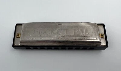Винтажная губная гармошка M Hohner Pocket Pal ключ C - Изображение 1 из 4