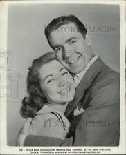 1955 Press Photo Vernon Gray and Odile Versois star in "To Paris With Love"