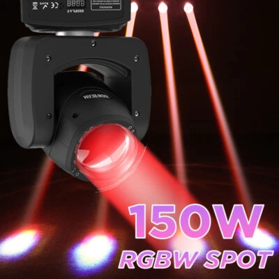 150W Moving Head Stage Light 4-in-1 RGBW LED Gobo Beam DJ Disco DMX Spot Light - Image 1 of 4