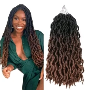Ombre Faux Locs gehäkeltes Haar 12 Zoll neu weiche Locs 5 Packungen vorgeschlungen gehäkelt... - Bild 1 von 5