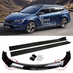 Spoiler anteriore lucido spoiler labbro + minigonne laterali per Renault Megane - Foto 1 di 21
